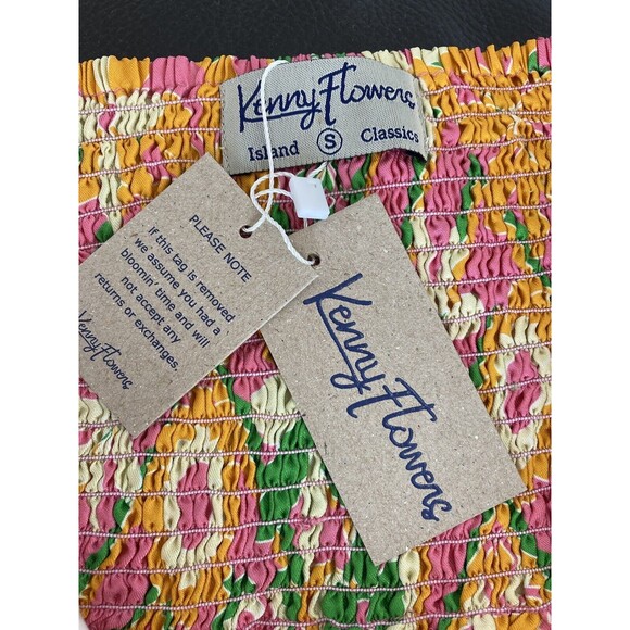 Kenny Flowers The Acapulco Silk Sweetheart Neckline Printed Midi Dress Sz. S - Picture 4 of 7